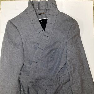 Striped blazer w ruffles